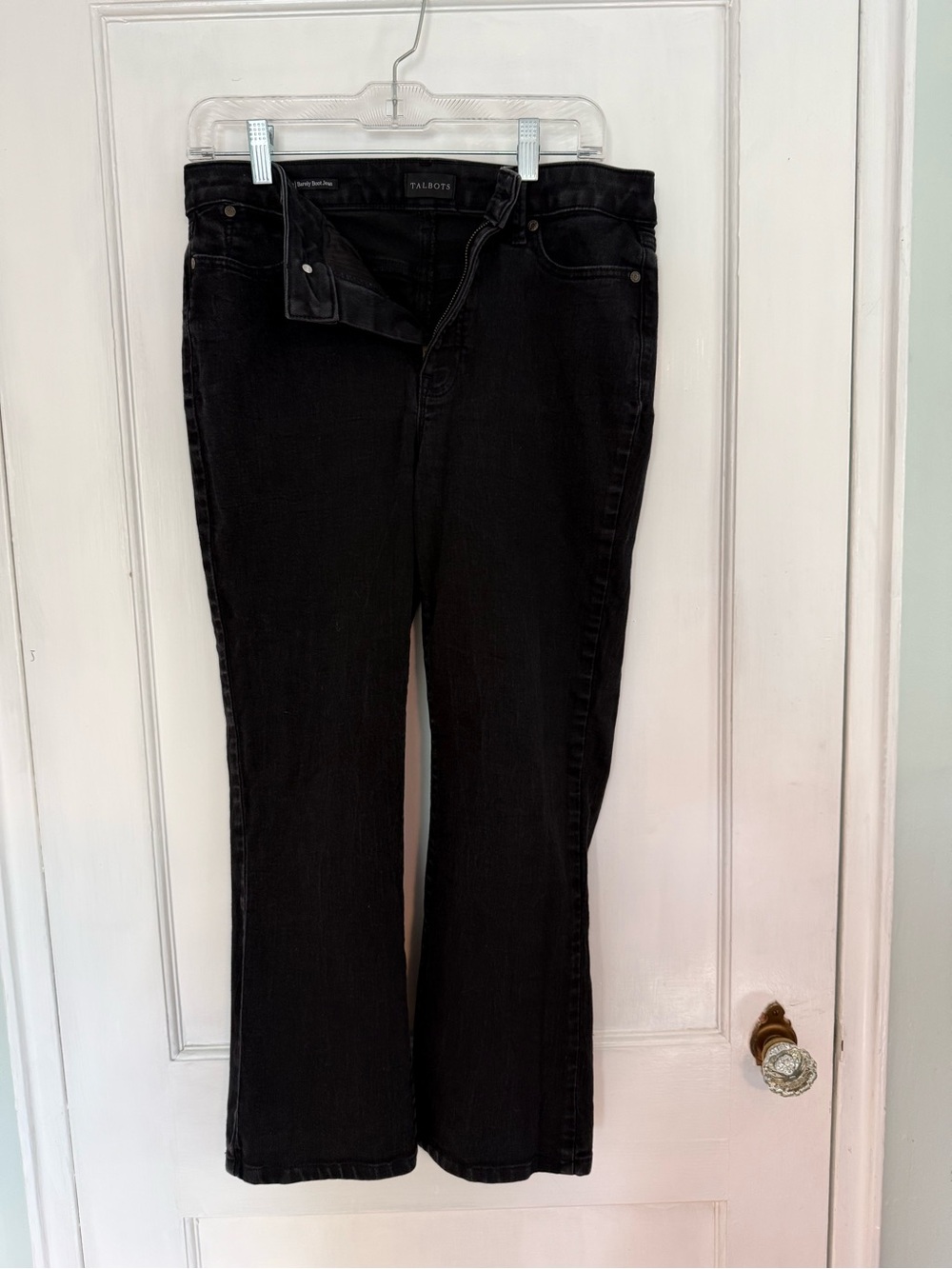 Talbots Black Barely Boot Cut Jeans